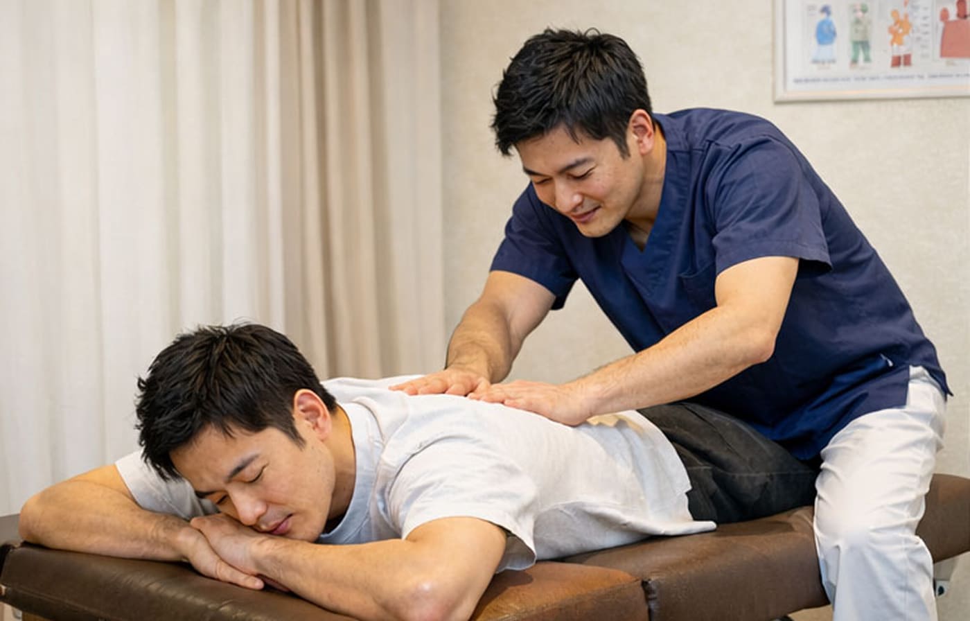 施術を行っている様子